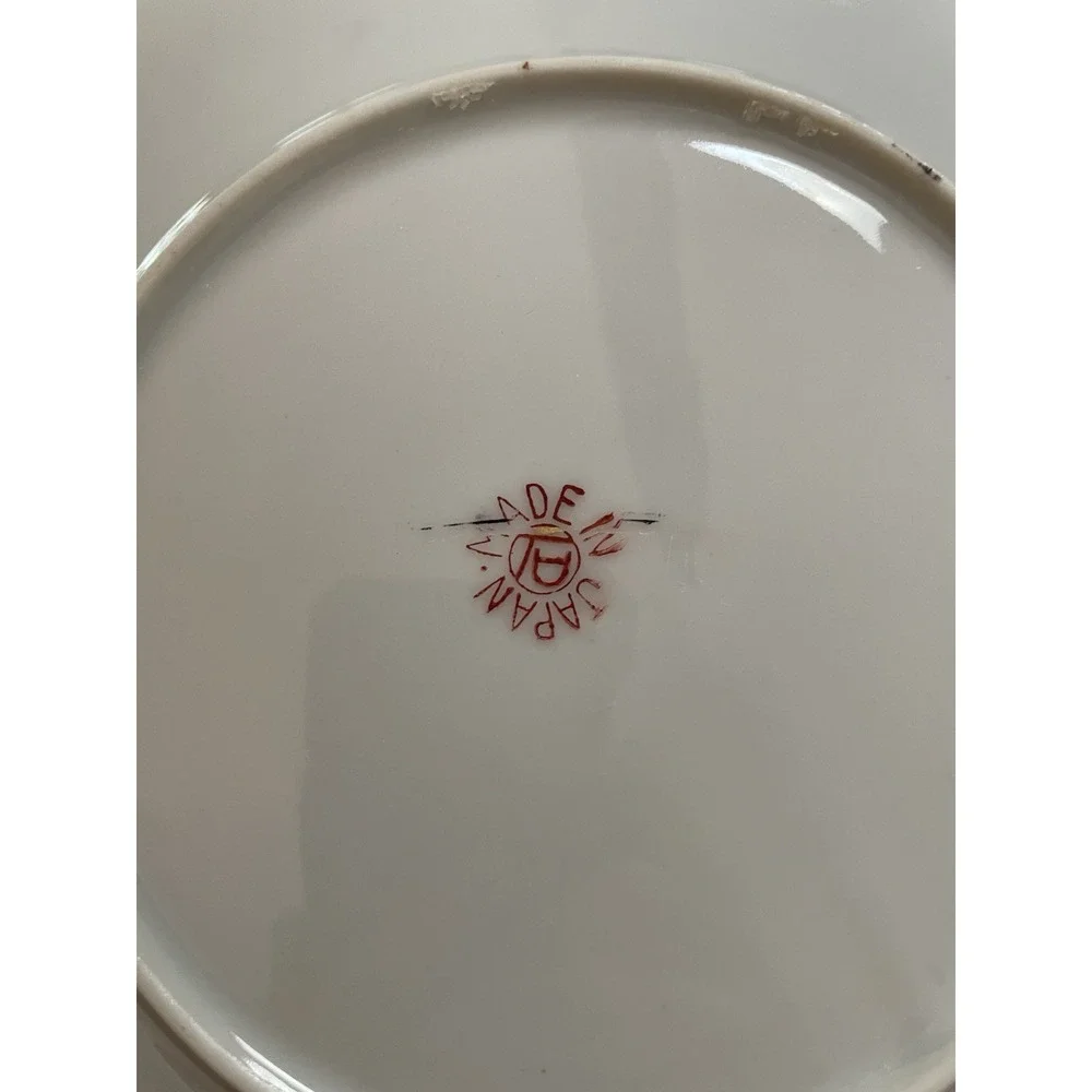 Vintage 1940s Japanese Satsuma Moriage Plate Hand Painted Gold-Gilded See Desc